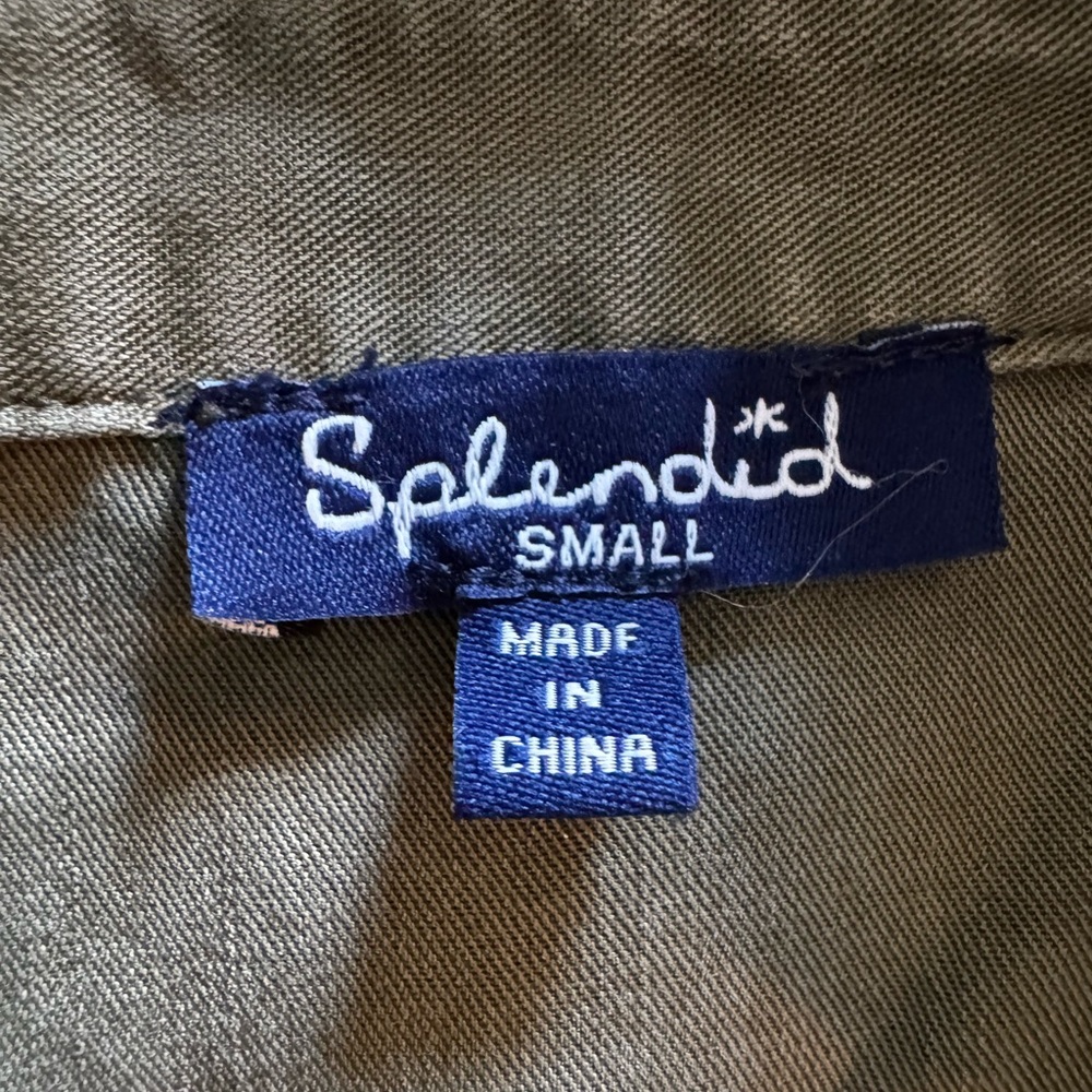 Splendid Green Button Down With Track Stripe. Nwo… - image 4